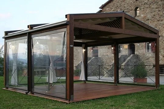 Chiusure laterali per gazebo in PVC Schio